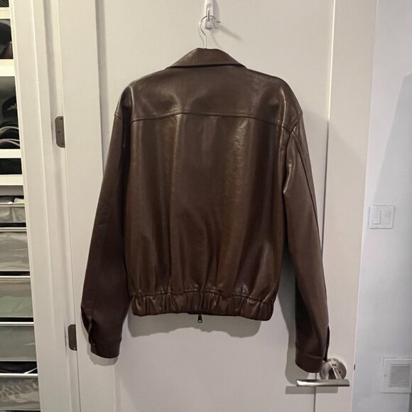 Beaumont Studios Brown Leather Jacket Size Large - Picture 6 of 6